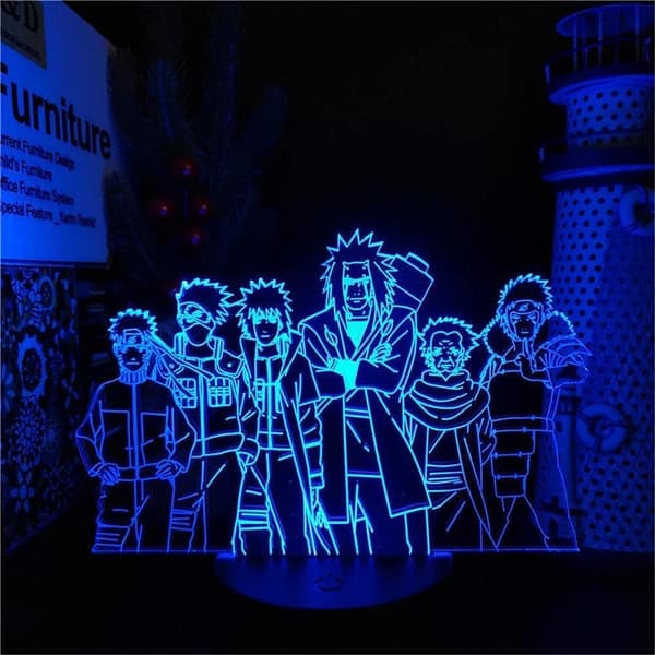 Naruto Kakashi Uchiha Sasuke 3D Illusion Natlampe Sm