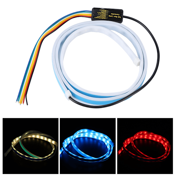 47 tommers 12V Universal RGB Flytende LED Bil Bakluke Bakluke Stripe Lys Brems Kjøring Svingsignal