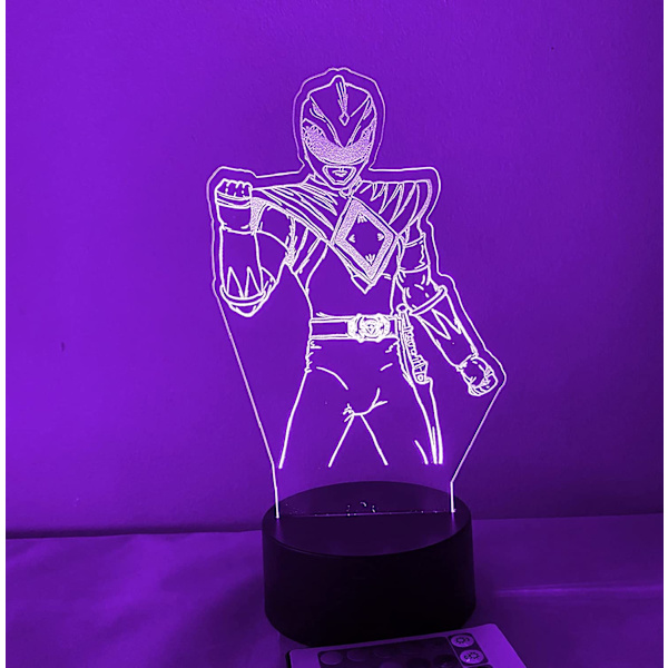 Power Rangers 3D LED-nattlampa
