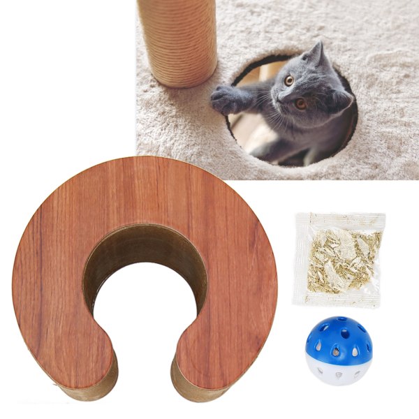 Foldbart katteskrabebræt Slidbestandigt magnetisk kloslibning Katteskrabepude med katteurt til hjemmet
