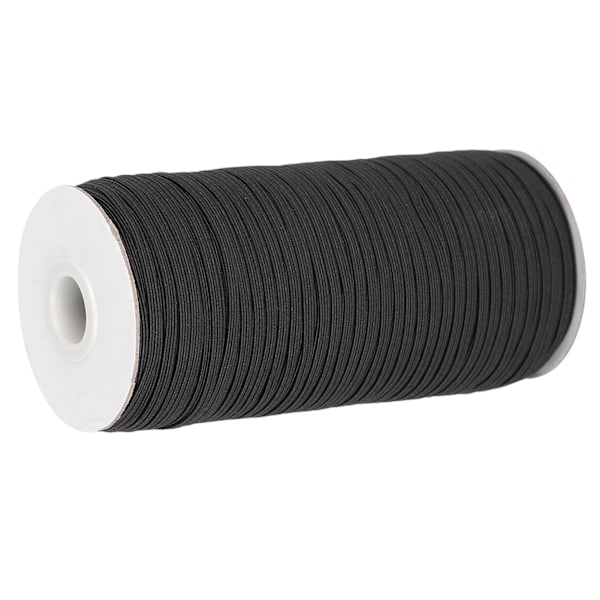 Elastiskt band DIY rem rep Hög elasticitet Klädsömnad Broderi Tillbehör 180M Svart
