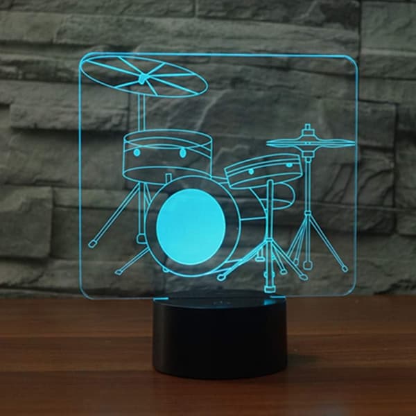 Messing Seksjon Hjem Dekor Kreativ 3D Illusjonslampe LED