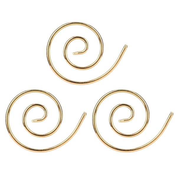 3 stk. spiral kabel strikkepind letvægts praktisk rustfrit stål husholdning strikkepind til DIY tørklæder sjaler hatte guld