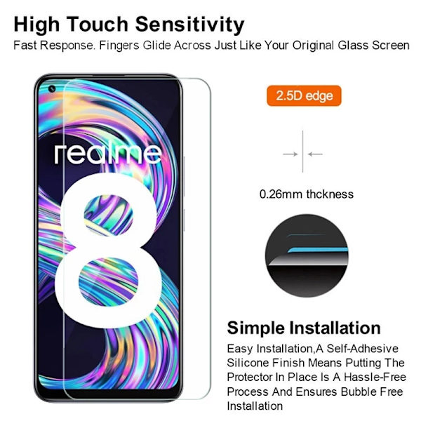4IN1 Härdat glas för Realme 11 Kameraskydd