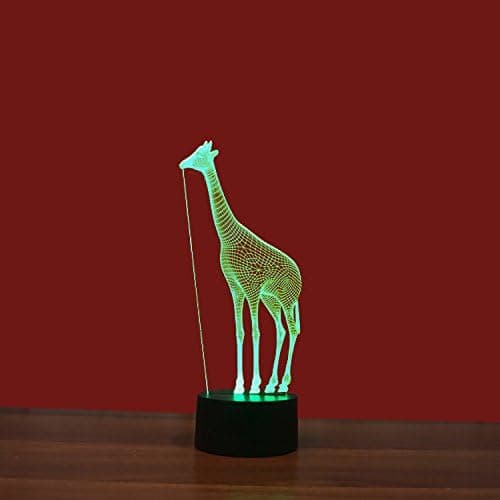 Giraffe Akryl 3D Natlamper USB LED Bordlampe Hjem r2d2