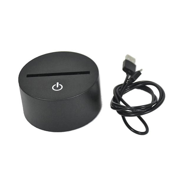 3D Natlampe Optisk Illusion Natlys, Touch LED Bord D