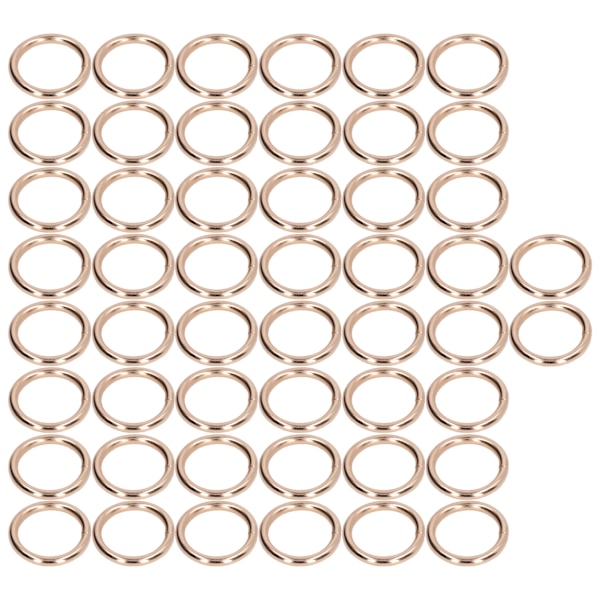 50 st Metallringar 15x3mm Järnmaterial Robust Hållbar Multifunktionell Utsökt O-ringar Metall Gold