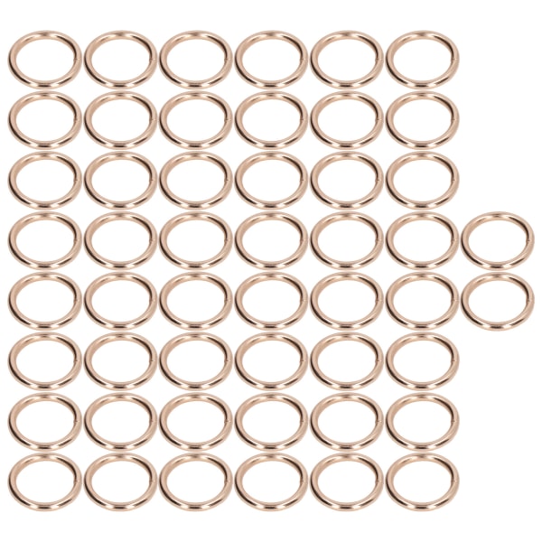 50 stk metallringer 15x3mm jernmateriale robust holdbar multifunksjonell utsøkt O-ringer metall Gold