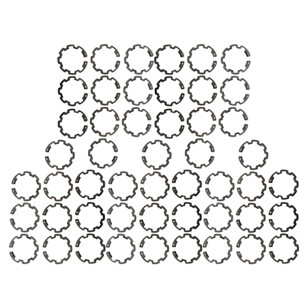 50 st Snap-låsringar Set Tjocklek 1,5 mm Yttermått 37,43 mm Inre diameter 26,69 mm för B5 AC-kompressorkopplingsaxel