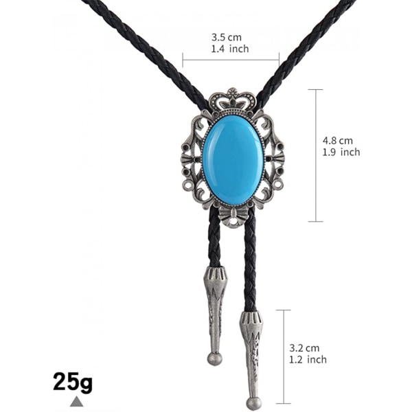 Native American Bolo Tie Rodeo Cowboy Läder Halsduk Wester A