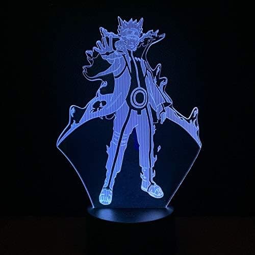 Naruto Kakashi Uchiha Sasuke 3D Illusjon Nattlys Lampe Sm