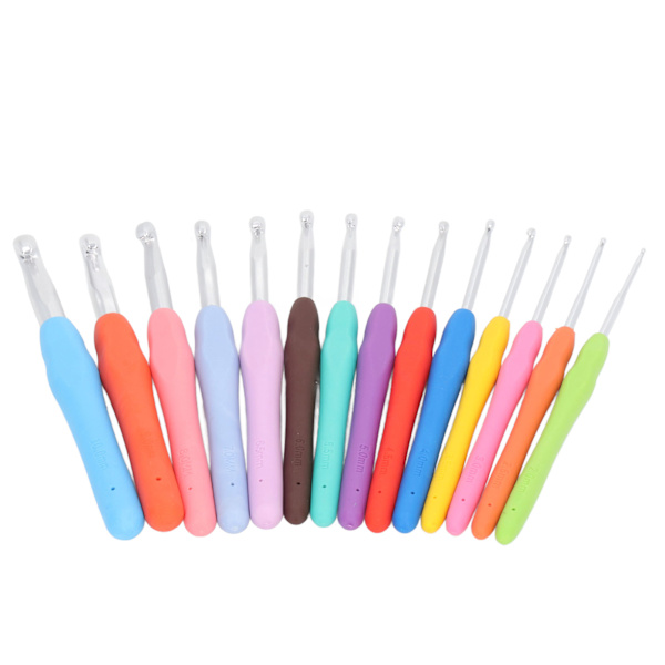 37 stücke Häkelnadeln Set Tragbare Bunte Ergonomische Weiche Griff Strick Häkelnadel Kit Anfänger Geschenk