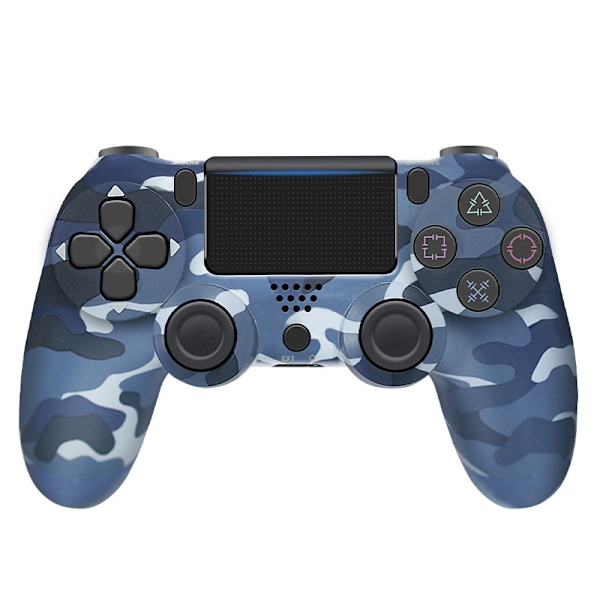 Trådlös Bluetooth 4.0 Vibrerande Gamepad med Ljus för PS4 Camouflage blue