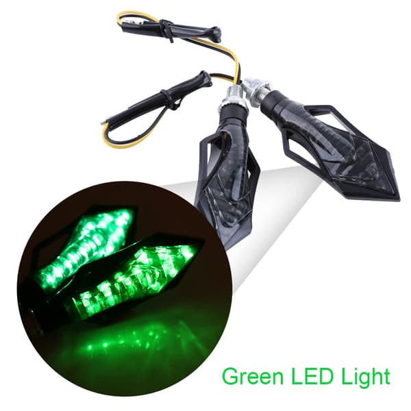 Universal Motorcykel LED Blinklys Indikatorlampe Grøn