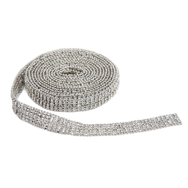 Rhinestone Chain 2yd Long Premium Material Sturdy Durable Eye Catching Wide Application Rhinestone Trim