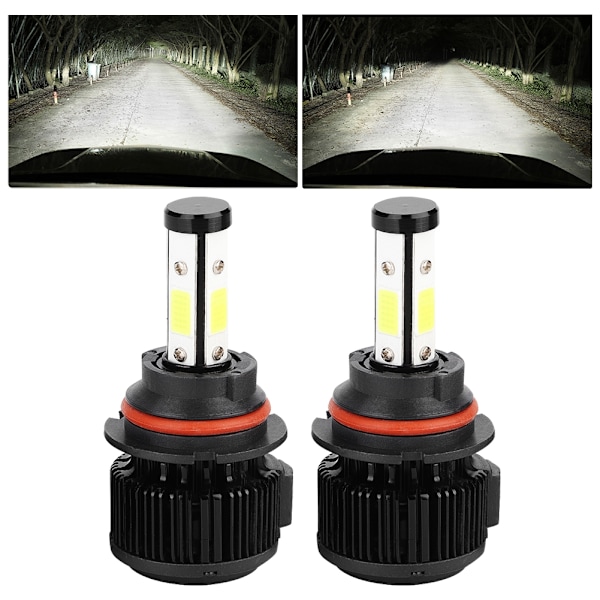 X6-COB Bil LED Forlygter 9004 8000LM Høj Lysstyrke Hvidt Lyskilde LED Pærer