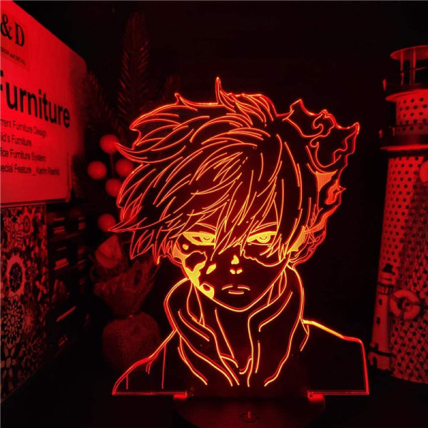 Anime Lampa Nattljus Illusion Ljus Min Helt Academia Shoto