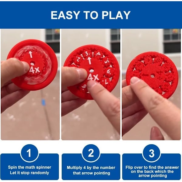 Matemaattiset fidget-spinnerit, matemaattisten tosiasioiden fidget-spinnerit, fidget-spinneriä käytetään yhteenlasku-, vähennyslasku-, kerto- ja jakolaskupelien oppimiseen An entire set 18 PCS