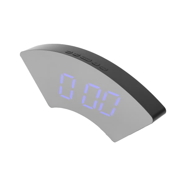 Klocka Enkel Elektronisk LED USB Mute Digital Väckarklocka för Kontor Sovrum Vardagsrum Blå