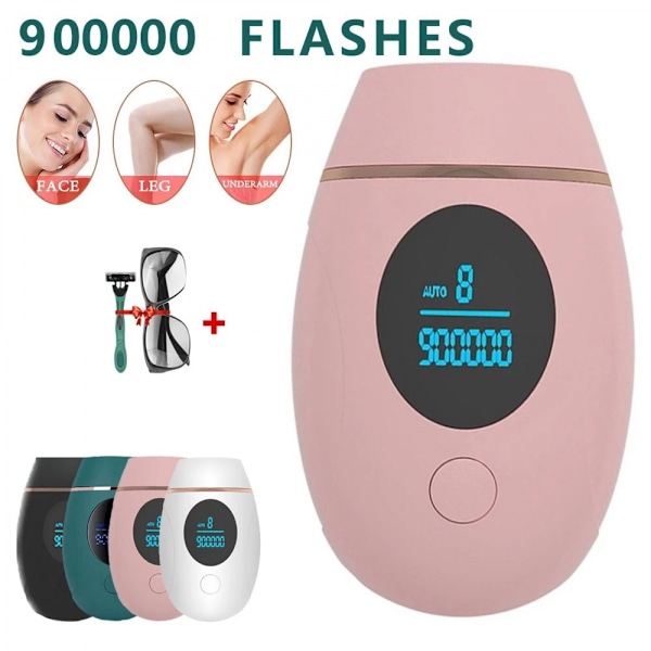 Hår Fjernelse Apparat Hjem Laser Hår Fjernelse Maskine Hud Foryngelse Hår Fjernelse Maskine Ipl Frysepunkt Smertefri(Pink)