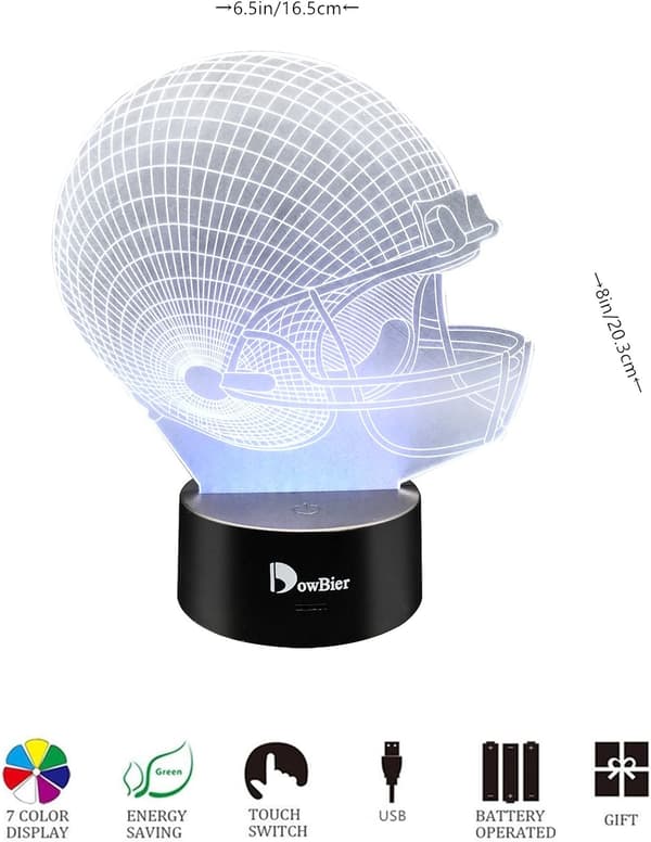 3D Illusjon Flerfarget USB Sovende Nattlys Skrivebordslampe