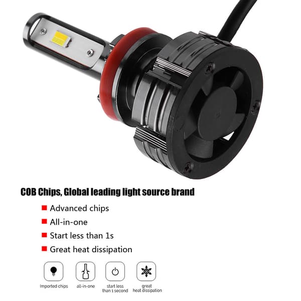 1 Par Super Lyse Bil LED-Hodelyskit Hodelyspærer 28W H11