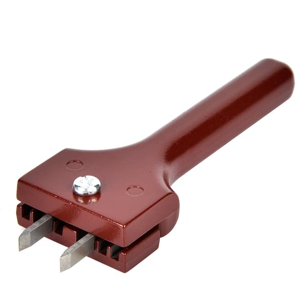 Justerbart læderhulværktøj magnetisk spænde håndlavet DIY (vinrød)
