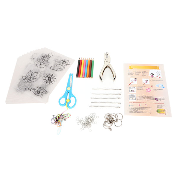 Värme krympfilm kit semi transparent utjämning frostade sidor krymp plast ark konst filmer med pennor spännen nyckelringar