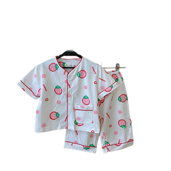 Pyjamasbyxor för barn Flickor Pojkar Set,M(jordgubbar)