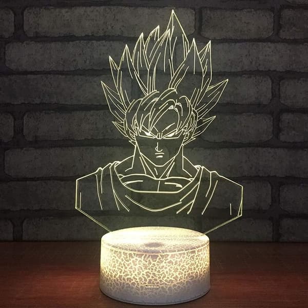 3D LED Tegneseriefigur Optisk Illusjon Sensor Nattlys