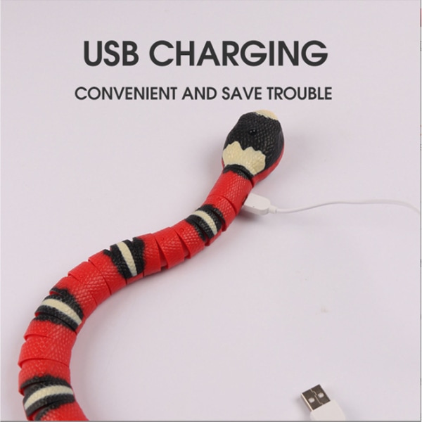 Smart Sensing Snake Toy Interaktiv Simulering Induksjon Elektrisk Snake Toy for Halloween Jul April Fools