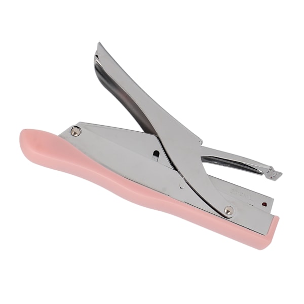 Håndholdt stiftemaskin Ergonomisk frostede overflater Bærbar tangstiftemaskin Hjem Skole Kontor Bindende dokumenter Rosa