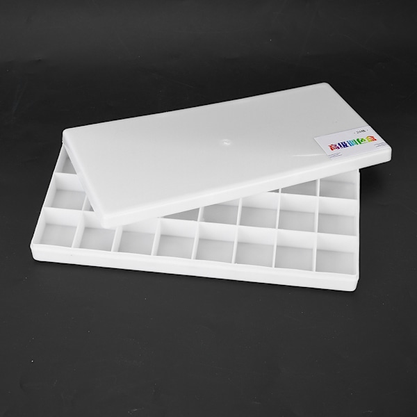 Firkant Pigment Maling Box Farveblanding Maling Palet til Akvarel Gouache Akryl (24 Gitre)