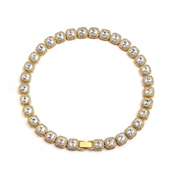 Fina halsband, fiskbenskedjehalsband, justerbar S