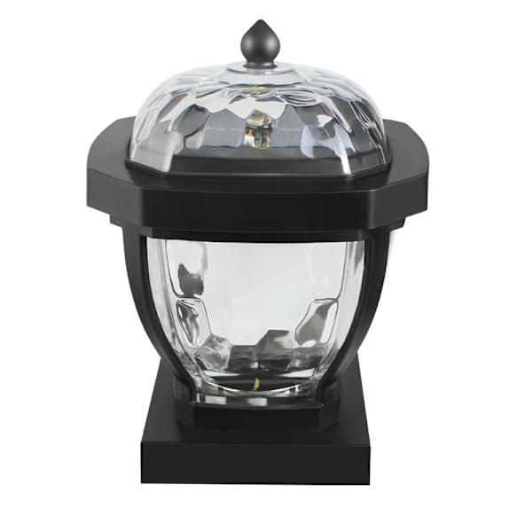 2LEDs Solcellslampor Utomhus Trädgård Vattentät Solcellsstaketlampor LED Stolpehattlampor för Stolpe, Däck, Uteplats, Staket, Pelare, Trottoar (Varm Färg).