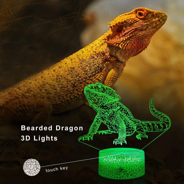 Skægget Drage Natlampe - 16 LED Farver Skiftende & USB