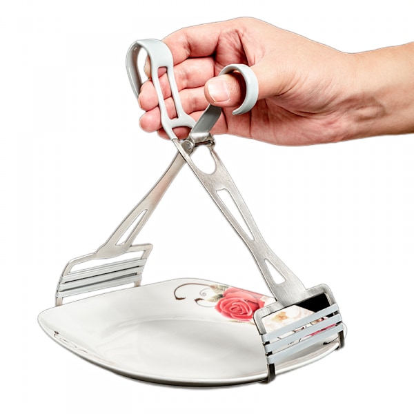 Plade i rustfrit stål skål klemme varme plade gripper klemmer holder skåle klemme holder