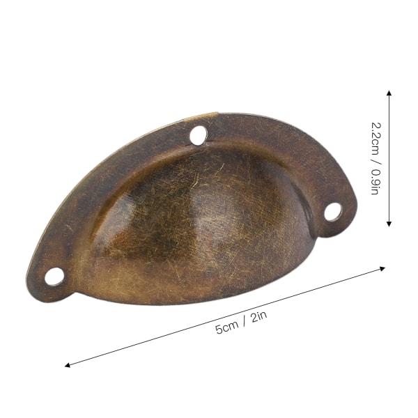 20 st handtag dumplings form järnmaterial unikt retro elegant fast lådhandtag för möbler skåp