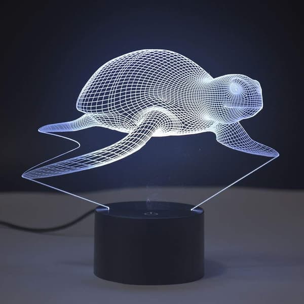 3D Natlampe Optisk Illusion Natlys 7 Farveskift