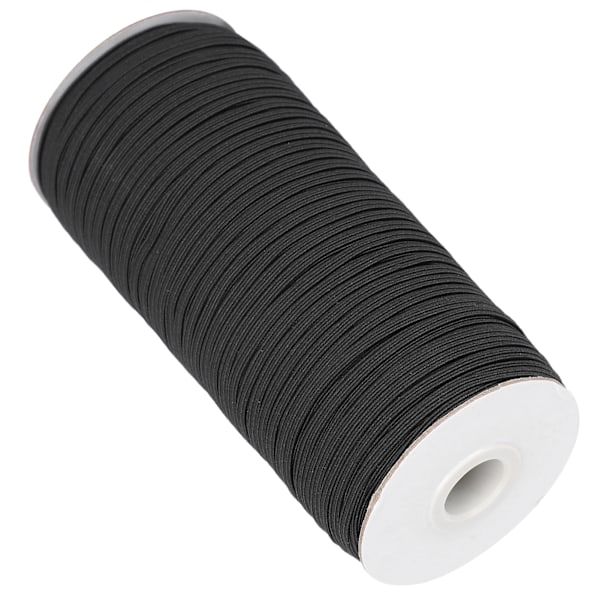 Elastiskt band DIY rem rep Hög elasticitet Klädsömnad Broderi Tillbehör 180M Svart