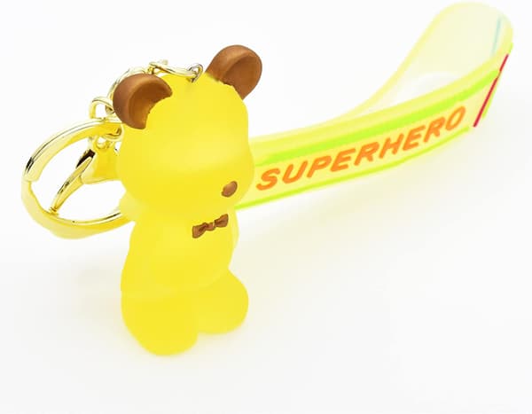 Nøglering til kvinder med håndledsrem, klar krystal B Yellow