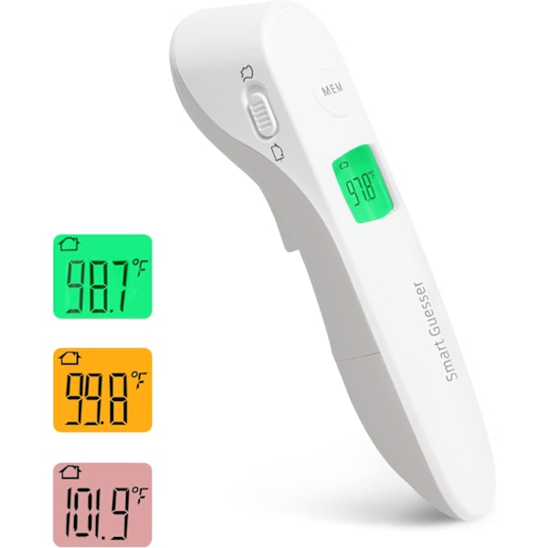 Beröringsfri infraröd panntermometer för vuxna och spädbarn, digital termometer med feberlarm och minnesfunktion