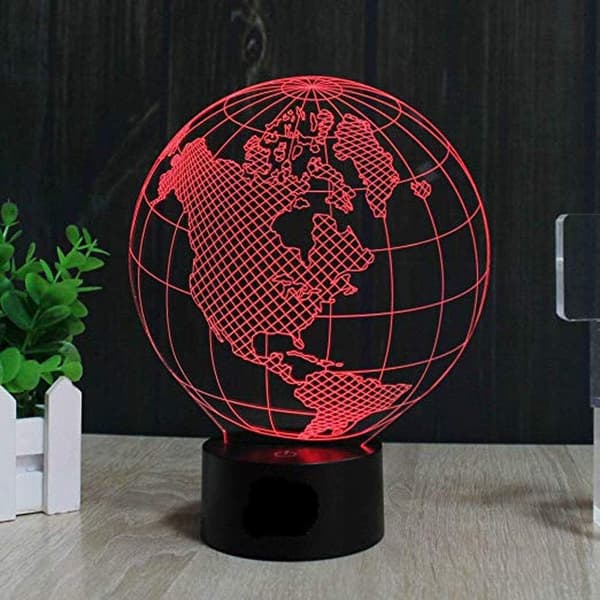 Bull Cow 3D LED-lampe, Abstrakt Optisk Illusjon Nattlys