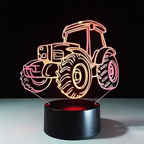 3D Bil Traktor Lastbil Natlampe Touch Switch Bordlampe Opt