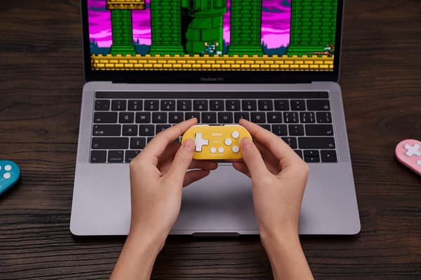 Zero 2 Bluetooth Gamepad Nøglekæde Størrelse Mini Controller til Switch, Windows, Android, macOS & Raspberry Pi (Gul Edition) Yellow