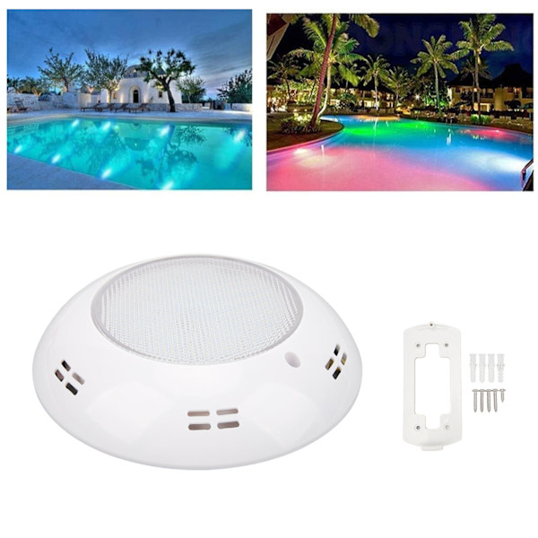 LED Pool Lights 18W AC12V Bright LED IP68 Vandtæt Anti Tryk ABS PC Akvarium Pool Lys til Swimmingpool Hvidt Lys
