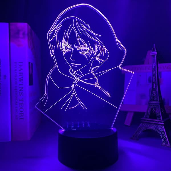 Attack on Titan 3D Anime Lampe Natt Levi Ackerman Illusjon N