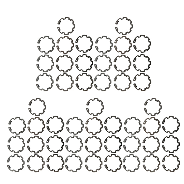 50 st Snap-låsringar Set Tjocklek 1,5 mm Yttermått 37,43 mm Inre diameter 26,69 mm för B5 AC-kompressorkopplingsaxel