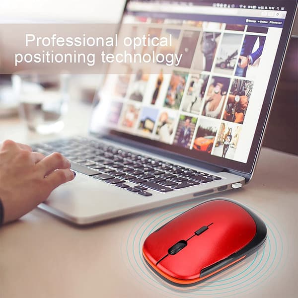USB-mus, 1600DPI 2.4G trådløs mus ergonomisk optisk pos