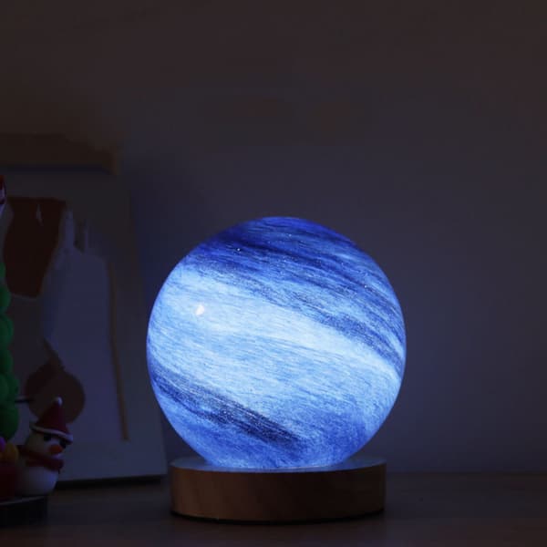 3D Planetlampe, glass Månelampe Måne Nattlys Gave Til G